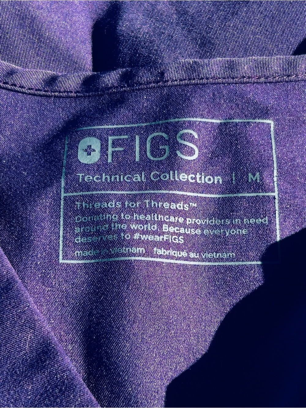 Figs Technical Collection Purple Scrub Set Size M